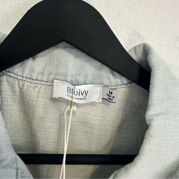 Bluivy Light Blue Denim Romper – Size Medium, New with Tags - Picture 5 of 8